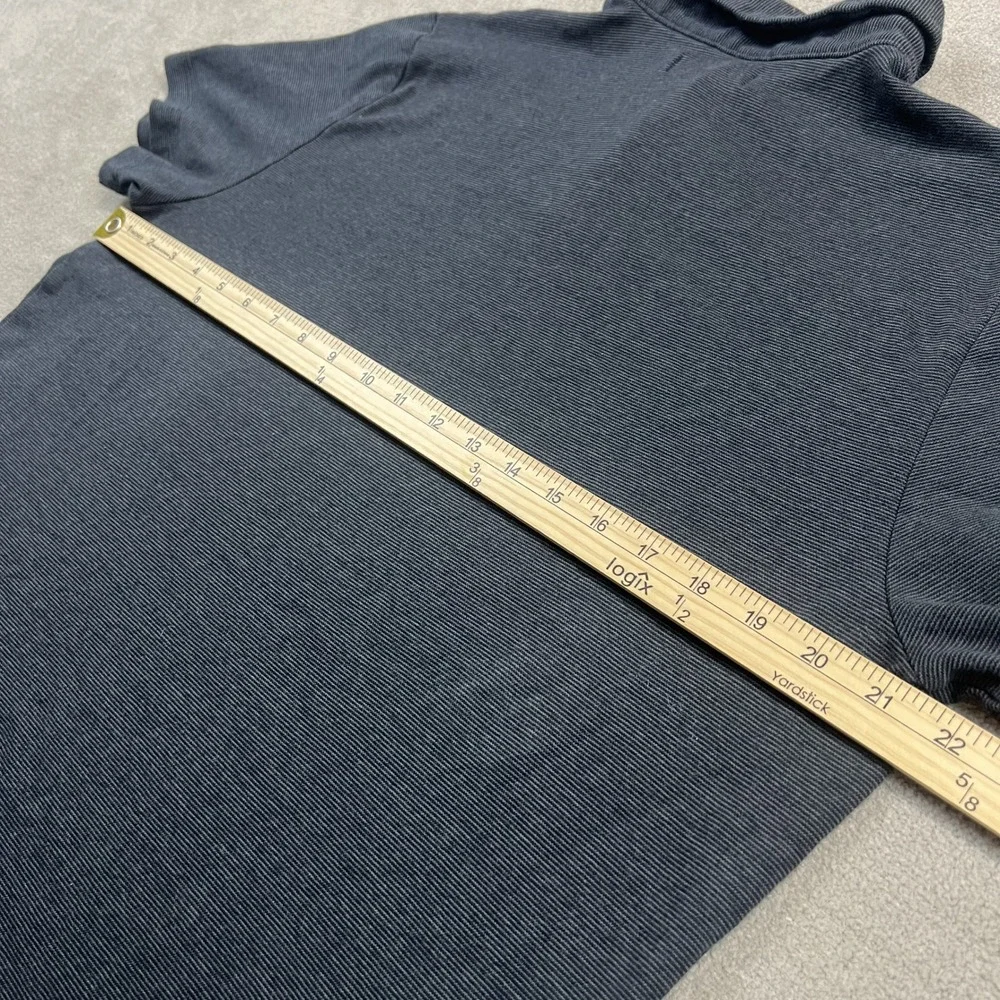 Banana Republic Polo XL Mens Charcoal Gray Micro Stripe Short Sleeve Cotton